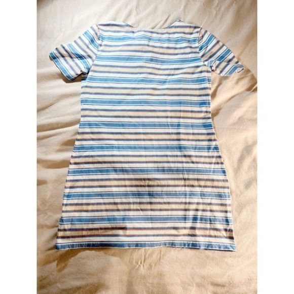 HiHo Striped Print Rope Tie Cotton/Spandex Dress Med Sailing Outfit Short Sleeve - Picture 2 of 10
